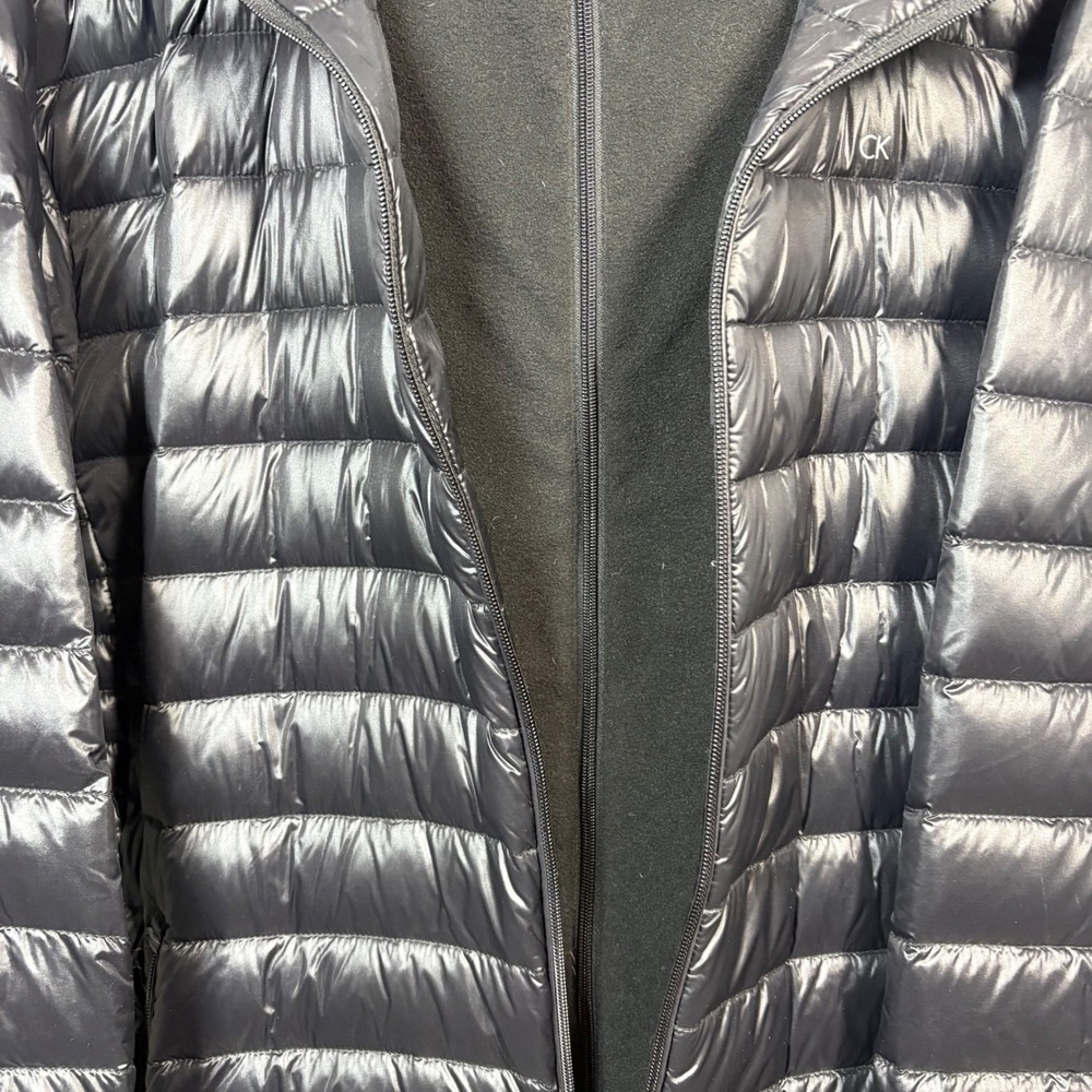 Calvin Klein Packable Down Hooded Zip Fleece Jacket Size XXL - Picture 4 of 13